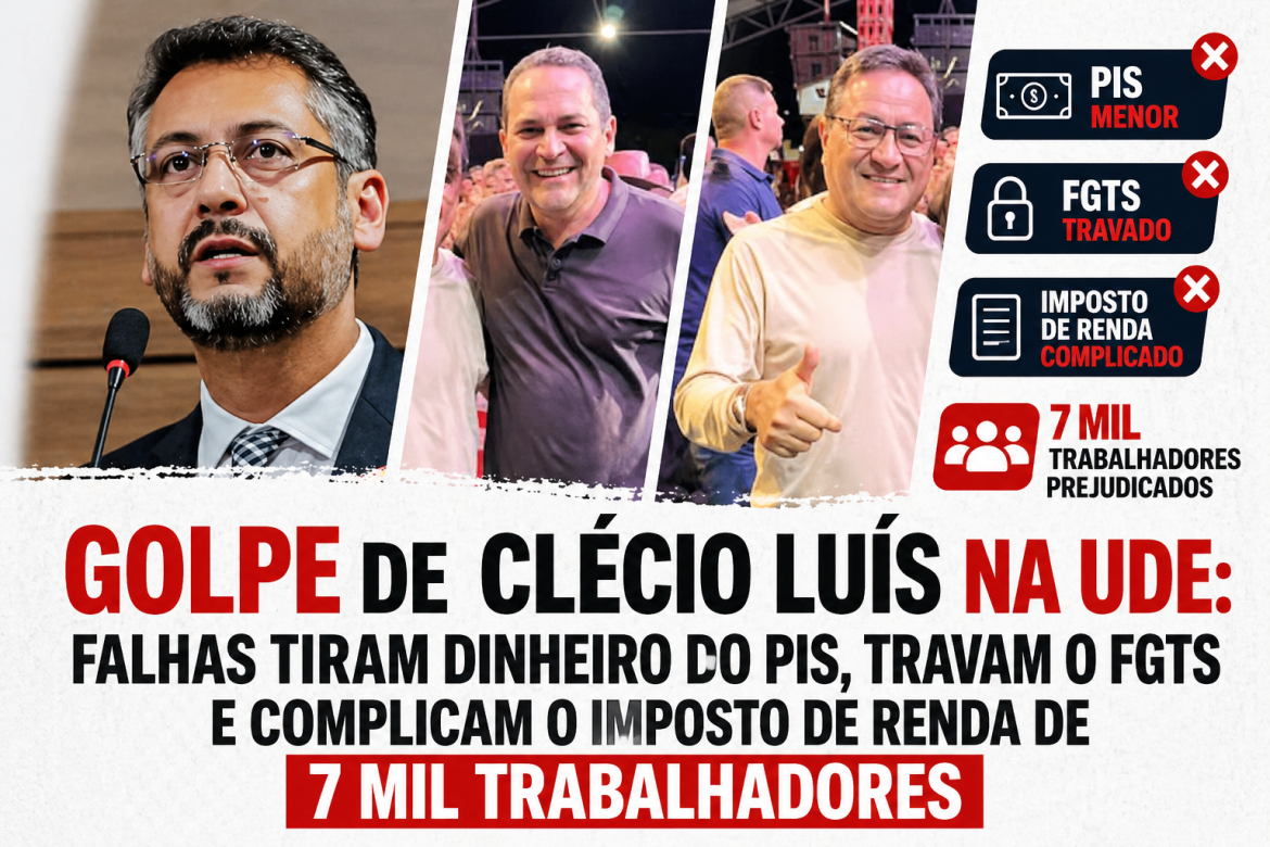 Clécio Luís na berlinda: mais de 7 mil trabalhadores da UDE são prejudicados por falhas que explodem no colo do governo